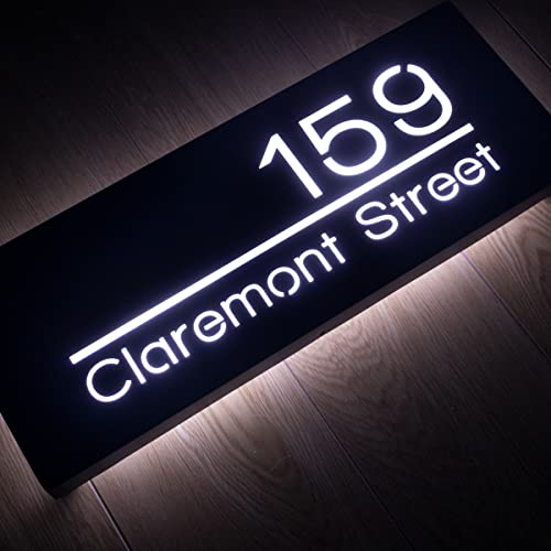 image for Grotrevleg 12V LED House Numbers for House Street Backlit,Personalised