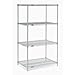 Nexel 5 Tier Silver Epoxy Wire Shelving Starter Unit, 36" W x 21" D x 74" H