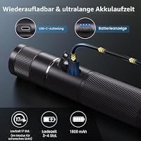 Laitver Taschenlampe LED/UV Aufladbar 2 in 1, Superhell Taschenlampen – Ansicht 7