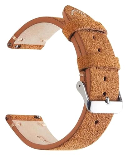 Bracelet de montre en cuir gris clair 18 mm avec barrettes flash