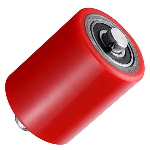 Pallet Jack Truck Load Wheels Full Set with Axles 3" x 3.75" Pair Front Wheels Replacement Wheels Parts Kit with 20mm Bearings