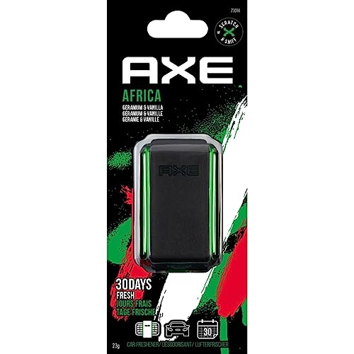 AXE Ambientador de Coche para Rejilla - 30 Días de Frescura Intensa con Fragancia Africa - Diseño Elegante, Discreto y Duradero para un Viaje Refrescante y Sofisticado
