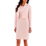 Le Suit Women's Tweed Jacket and Dress Suit Set