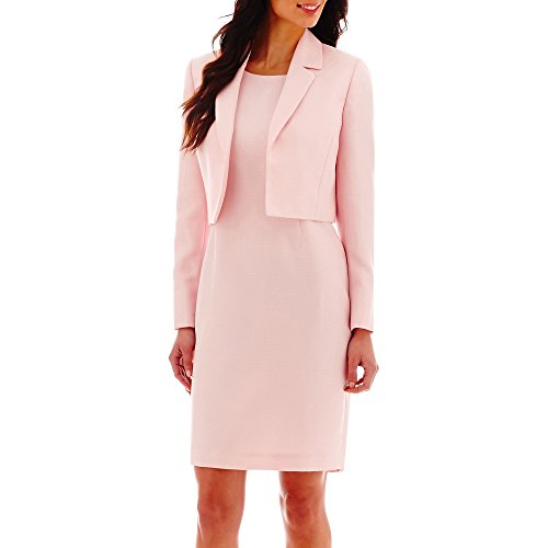 Le Suit Women's Tweed Jacket and Dress Suit Set