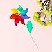 Ipetboom 5pcs Rainbow Pinwheels Decoration - Multicolored Windmill Toys for Kids Rainbow Flower Pinwheel Wooden Stick for Outdoor Garden Yard Home Party Decor Photo Props - 18.11x7.09x0.79in