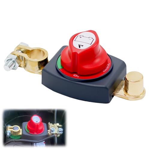 Desconectador De Bateria 12V 24V 48V, SilverChry Interruptor De Batería De Coche, Corta Corriente Bateria 12v Moto Para Coche, Barco, Camión, Caravana