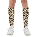 Meaudiwes Travel Knee High Stockings, Fashion Dress Decor Soft Sport Baseball Compression Socks, Party Birthday Socks Wild Animal Leopard Print