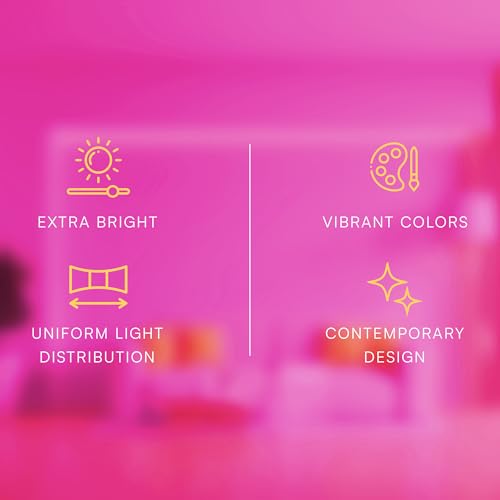 Image of MAGIK Ultima Square Sleek 20W (Pink) LED Batten | T5 Tube Light | High Brightness Accent Light | Energy Efficient | Polycarbonate Body | Ideal for Home & Decorative Use | Pack of 1