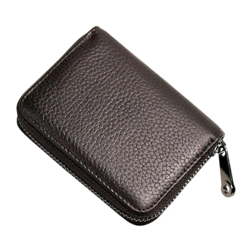 Coin Purse, Card Wallet, Classic Style, Solid Color, Small Thin Portable Structure, Driver's License Bank Card Storage Women (Coffee)