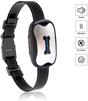 POP VIEW Dog Bark Collar for Small, Medium, Large Dogs, Anti Bark Collar with Sound and Vibration, No Shock, Harmless & Humane