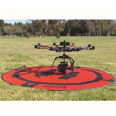 Hoodman 8 Foot Weighted UAV Drone Landing Pad fits Matrice 350, Freefly Alta, Sony Airpeak S1, Durable, No Stakes Required, collapses to 1/3 of deployed size