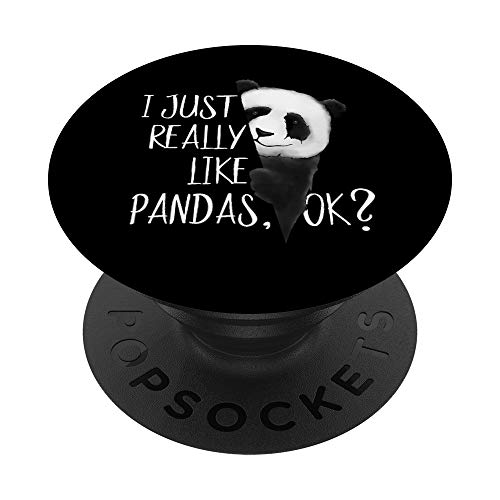 J'aime vraiment les pandas, OK ? Pandabear aquarelle mignon PopSockets PopGrip Interchangeable Cover
