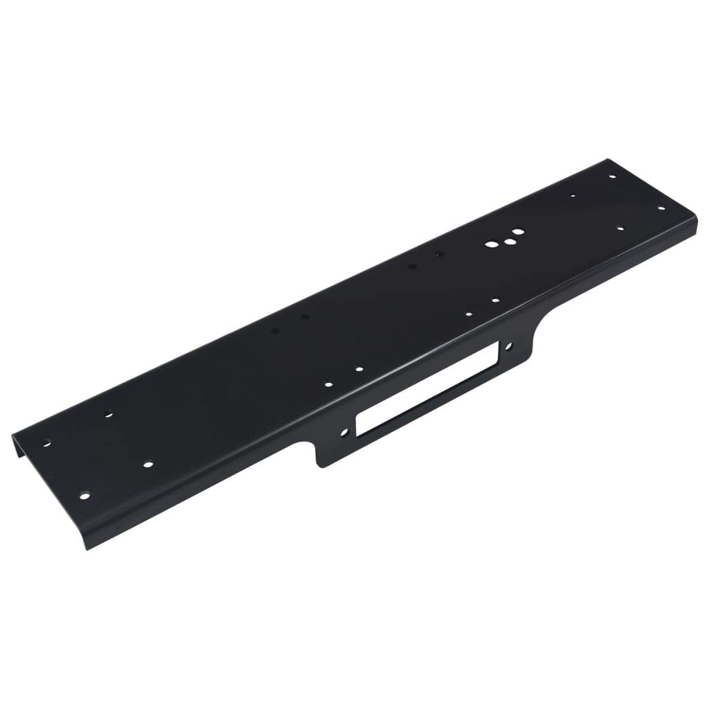 Montageplatte 12000 lbs Universal für Seilwinde und Winde, pulverbeschichteter Stahl, 92 x 18 x 8,5 cm, schwarz, für Anhänger, Werkstatt, Garage, Baustelle und Offroad Einsatz
