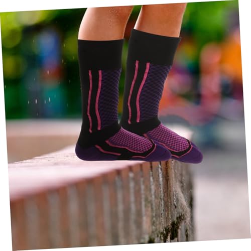 BESPORTBLE Bike Riding Socks Equestrian Socks Thick Socks for Equestrian Running Compression Socks Men Grey2