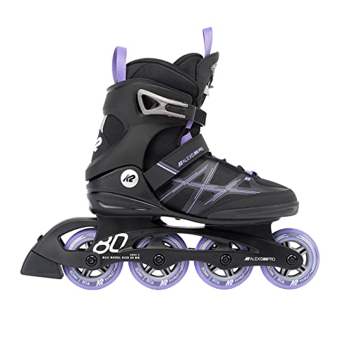 K2 Skate Alexis 80 Pro, 8.5,Black_Lavendar #TOP1
