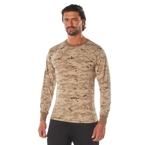 Image of Rothco Long Sleeve Camo T-Shirt | Rugged Camouflage Crew Neck T Shirt, Comfortable Casual Tee for Men & Women