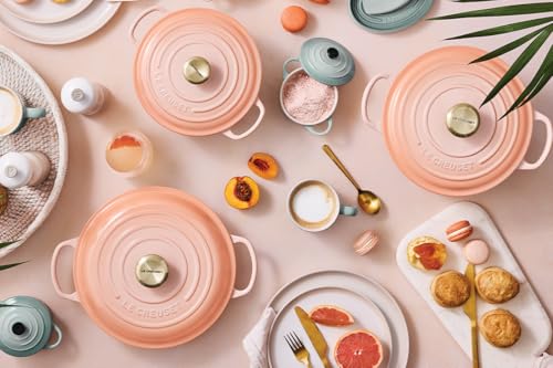 LE CREUSET PECHE PEACH 丸型ホーロー鍋 箱付き LE CREUSET PECHE