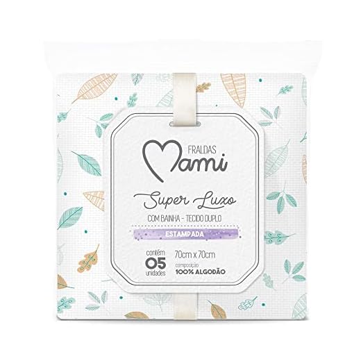 Papi Textil Fralda Super Luxo Mami C/ Bainha Estampado Para Bebê 70Cm X 70Cm Contém 05 Un