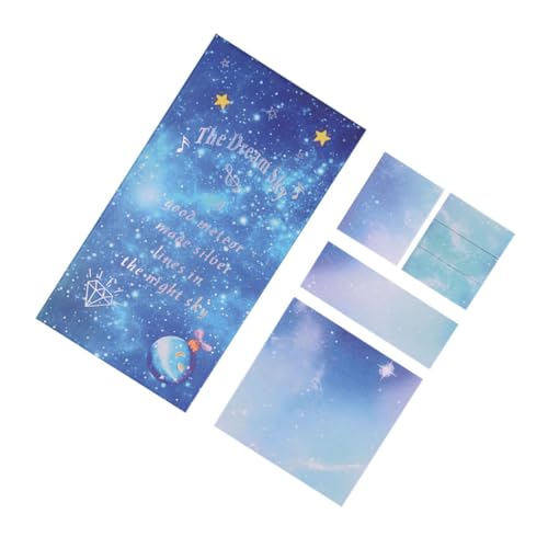 LOLIPPYY 星空デザイン便条紙 自己粘着メモパッド 携帯用メモ帳 便利な書きやすい付箋 学校 オフィス用リマインダー用紙
