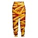 Herren Jogginghose Jogger Essen Pommes Frites 3D gedruckt Laufen Joggen Hip Hop Lounge Hose Hose mit Tasche
