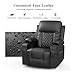 Recliner Chairs for Adults, FSC Certified Massage Reclining Chair with Heated Modern, Ergonomic Lounge Single Reclining Sofa Seat with Cup Holder & Pocket, Living Room Lounge Recliners Black