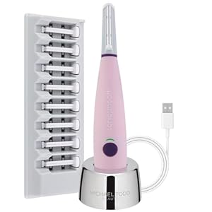MICHAEL TODD Beauty – Sonicsmooth – SONIC Technology Dermaplaning Tool – 2 in 1 Women’s Facial Exfoliation & Peach Fuzz Hair Removal System with 8 Weeks of Safety Edges