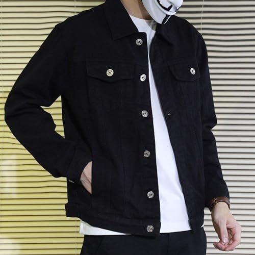 Chaqueta jeans slim para hombre, rasgada y desgatada miniatura 3