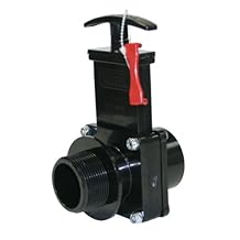 Valterra 7108X ABS Gate Valve, Black, 1-1/2" FPT x MPT, w/ Gate Keeper