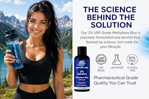 Image of 2% Methylene Blue - High Concentrate - 100ml Aqueous Solution - Ultra High Purity - USP Pharmaceutical Grade - Made in Canada