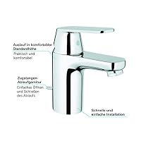 GROHE Eurosmart Cosmopolitan - Einhand-Waschtischarmatur (einstellbare Mengenbegrenzung, Schnellbefestigungssystem, Einlochmontage), chrom, 32825000 – Ansicht 4