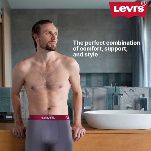 Levi's Mens Underwear Microfiber Boxer Brief for Men Ultra Soft 3 Pack4