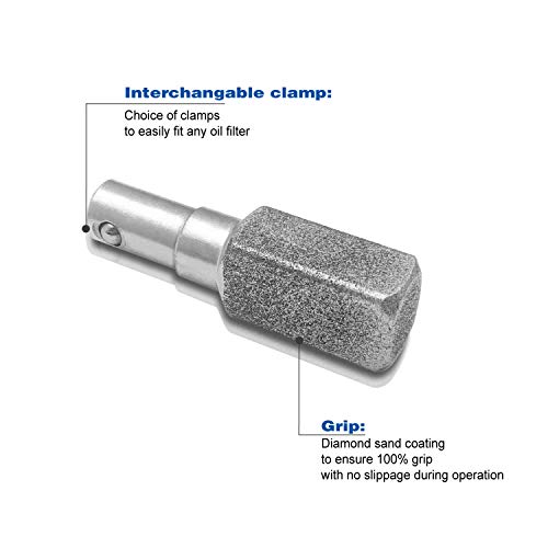 Chili Tools Adjustable 3-Jaw Two-Way No-Slip Magnetic Oil Filter Wrench With 3/8" Square Drive | Range From 2-1/4 To 4 Inch Oil Filters Removal Tool | For Motorcycles, Cars & Trucks | Made In Taiwan #TOP2