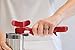 Kuhn Rikon Auto Safety Master Opener for Cans, Bottles and Jars, 9 x 2.75 inches, Red