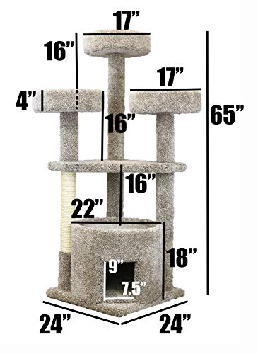 Prestige Cat Trees 130014-Neutral Main Coon Cat House Cat Tree #TOP1