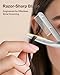 Eyebrow Scissors for Women, Stainless Steel Beauty Scissors with Comb, Precision Trimming Tool for Brows & Facial Hair, Sharp Blades with Safety Guard, Compact & Travel-Friendly (Yellow)