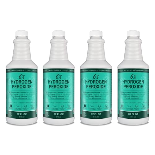 MAXTITE 6% Hydrogen Peroxide Solution 4 Pack, 32 Fl Oz