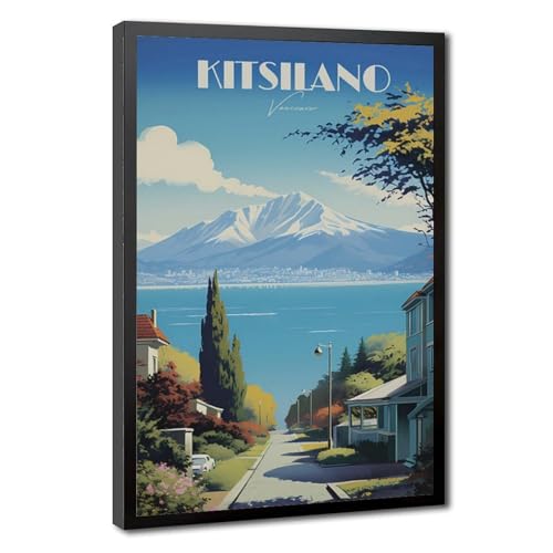 Toile Vancouver Kitsilano Beach decoration murale ocean pour chambre et bureau 40x60