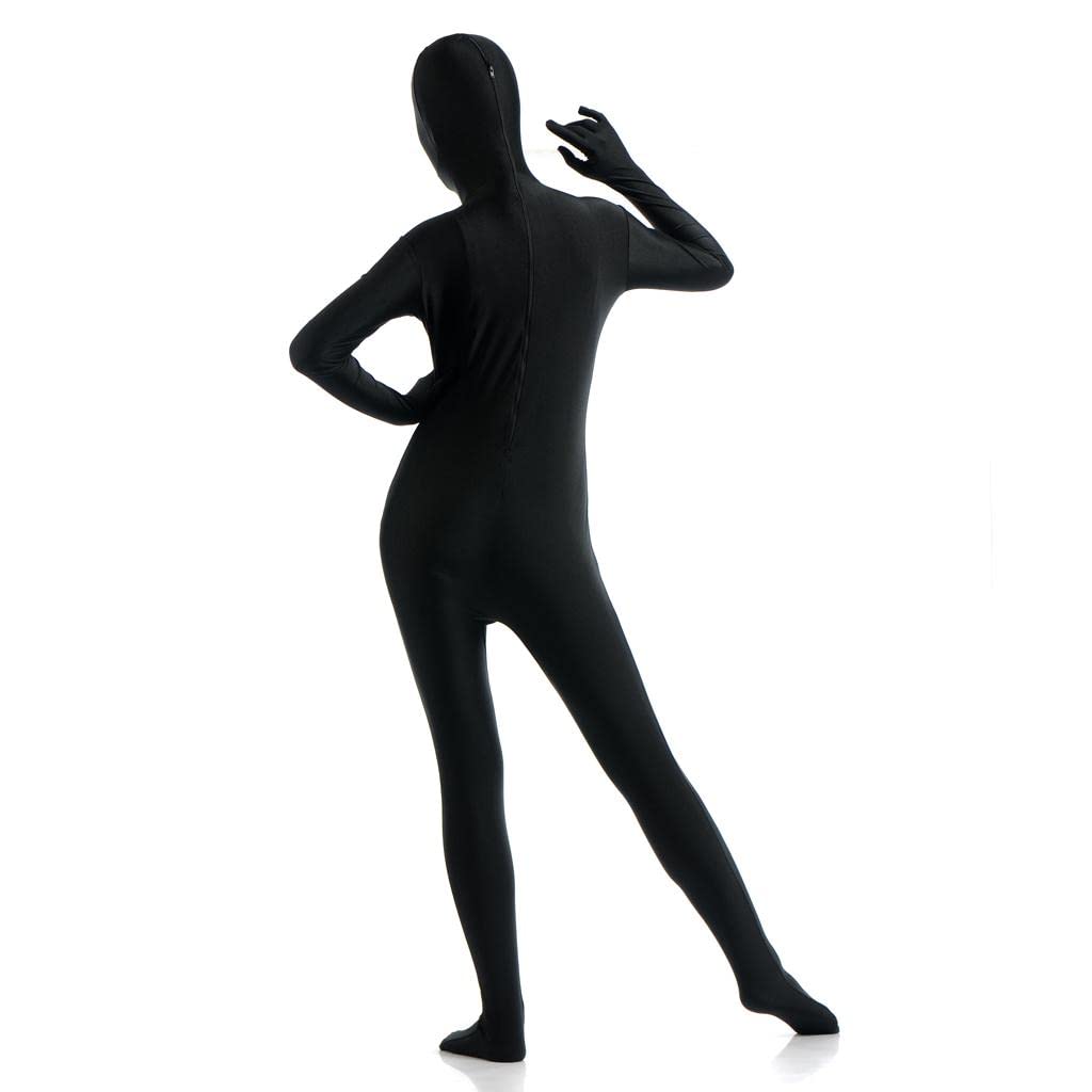Lycra Spandex Zentai Suit-M-Black-image-40
