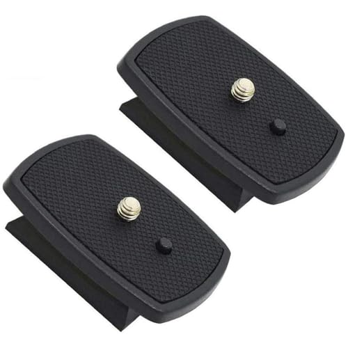 2Pack Universal Quick Release QR Plate Tripod Head for Velbon CX-444 CX-888 CX-460 CX-460mini CX-470 CX-570 CX-690 DF-50/ Sony VCT-D580RM VCT-D680RM VCT-R640 / QB-4W，velbon quick release plate
