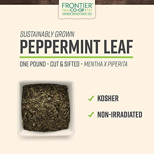Frontier Co-Op Bulk Cut & Sifted Peppermint Leaf (Mentha Piperita) For Tea, (16Oz / 1Lb.) | Organic And Sustainably Sourced,16 Ounce(Pack Of 1) #TOP1
