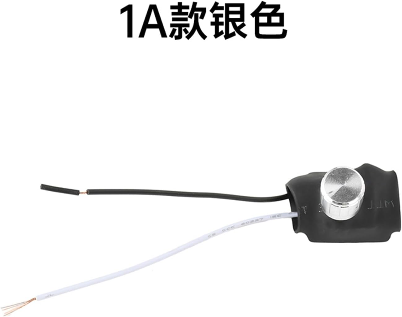 DC175-250V 1A/3A Gold/Silver 2-Way Table Lamp Incandescent Lamp Wall Lamp Full Range Dimming Rotary Switch(Silver 1A)