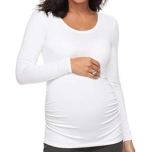 Preisvergleich Produktbild Stillshirt Stillpullover Umstandsmode Schwangerschafts Kleid mit Kurzarm Freizeit Nachtkleid Lustig Baby Drucken Umstandskleid Sommer Mutterschaft Mode Umstandsmode Shirtkleid Mini Sommerkleid