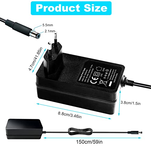 12V 5A Netzteil Adapter, AC 100-240V bis DC 12 Volt 5 Amp 60W Stromversorgung, Steckernetzteil 12V Universal AC/DC Netzadapter für LED Lichtstreifen CCTV-Kamera, Router ect. - Euro Stecker