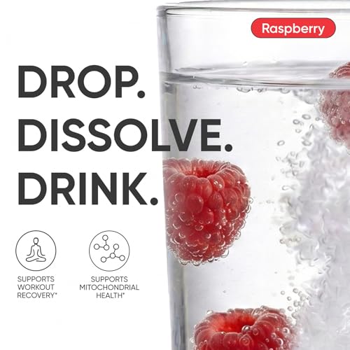 Sports Research® Molecular Hydrogen Water Tablets - Fast Dissolve H2 Tablets with Magnesium - Hydrogen Water - Antioxidant Water Enhancer with Magnesium* - Raspberry Flavor, 60 Servings — view 6