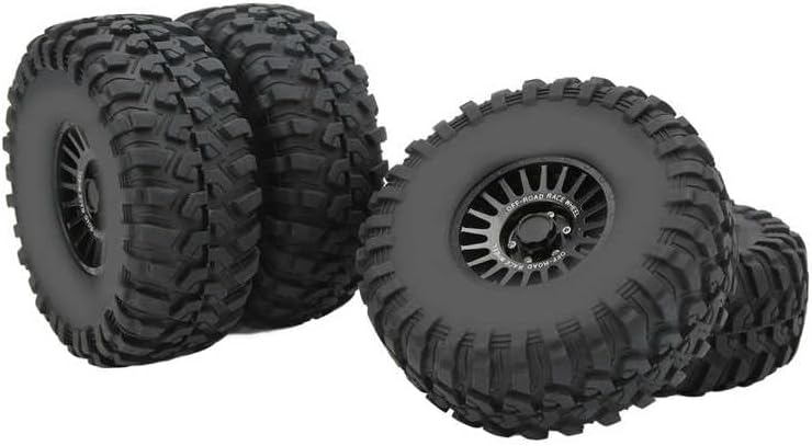 Crawler Wheel Tyre RC Tire Excellent Grip Non Slip Smooth Flexible Ride 2.2in Strong Road Support for Rough Ride