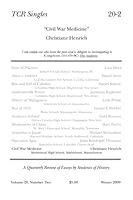 TCR Singles 20-2 Civil War Medicine 1495235386 Book Cover