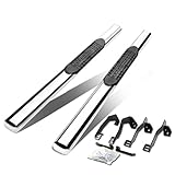 4 Inches Oval Tubing Side Step Nerf Bar Running Board Compatible with Dodge Ram 1500 2500 3500...