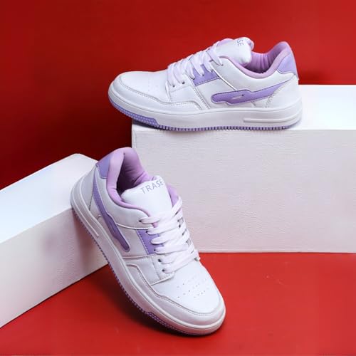 Image of TRASE Casual Sneaker Shoes for Women | Soft Cushioned Insole | Sneakers for Woman | Lightweight | Comfortable | Stylish, Trendy Girls and Women Sneakers with Laces