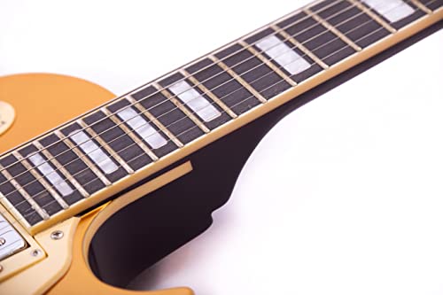 Image of Grote Guitar Metallic Paints Solid Body Electric Guitar with Gigbag(Yellow)
