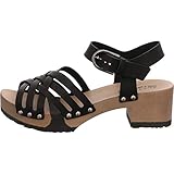 Obermaterial: Glattleder Softclox S3470 Pamina SOFTNAPPA - Damen Schuhe Sandaletten - 02-schwarz, Größe:39 EU